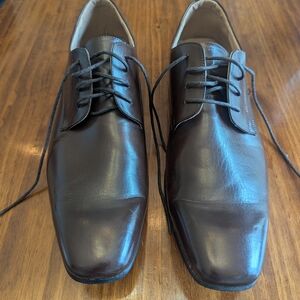 Bruno Marc Brown Leather Men's Dress Shoes Size 15